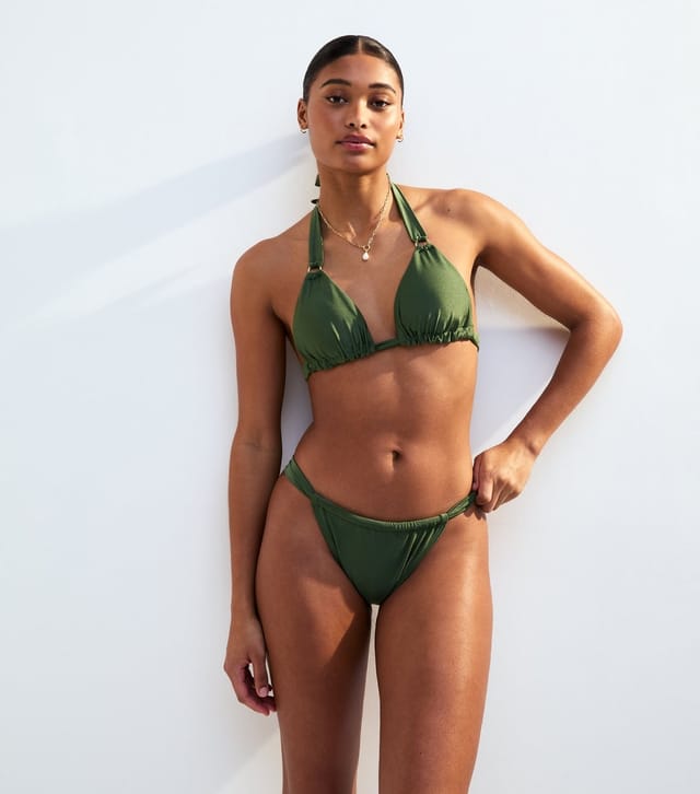 New Look Women's Mix and Match Khaki Tanga Bikini Bottoms New Look - 3