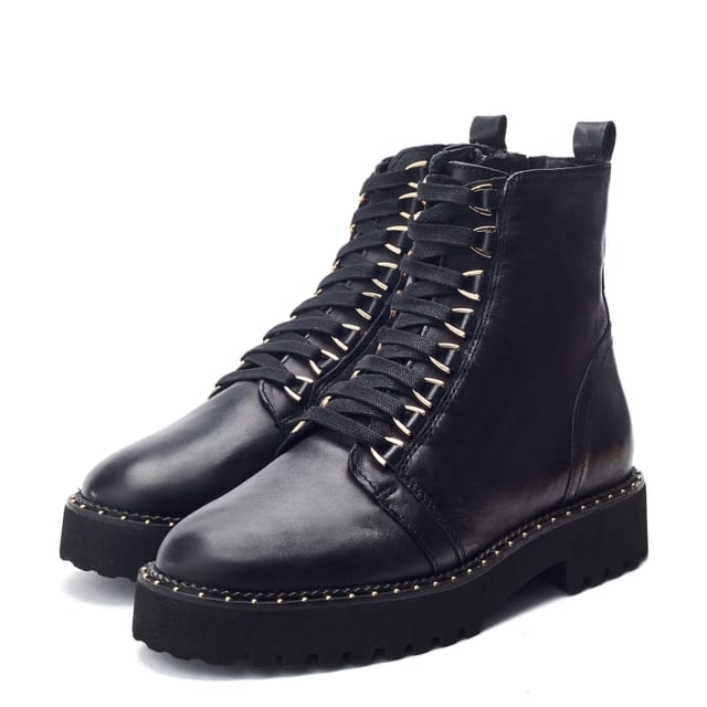 Moda In Pelle Moda In Pelle Women's 'Otabi' Leather Ankle Boots in Black - 2