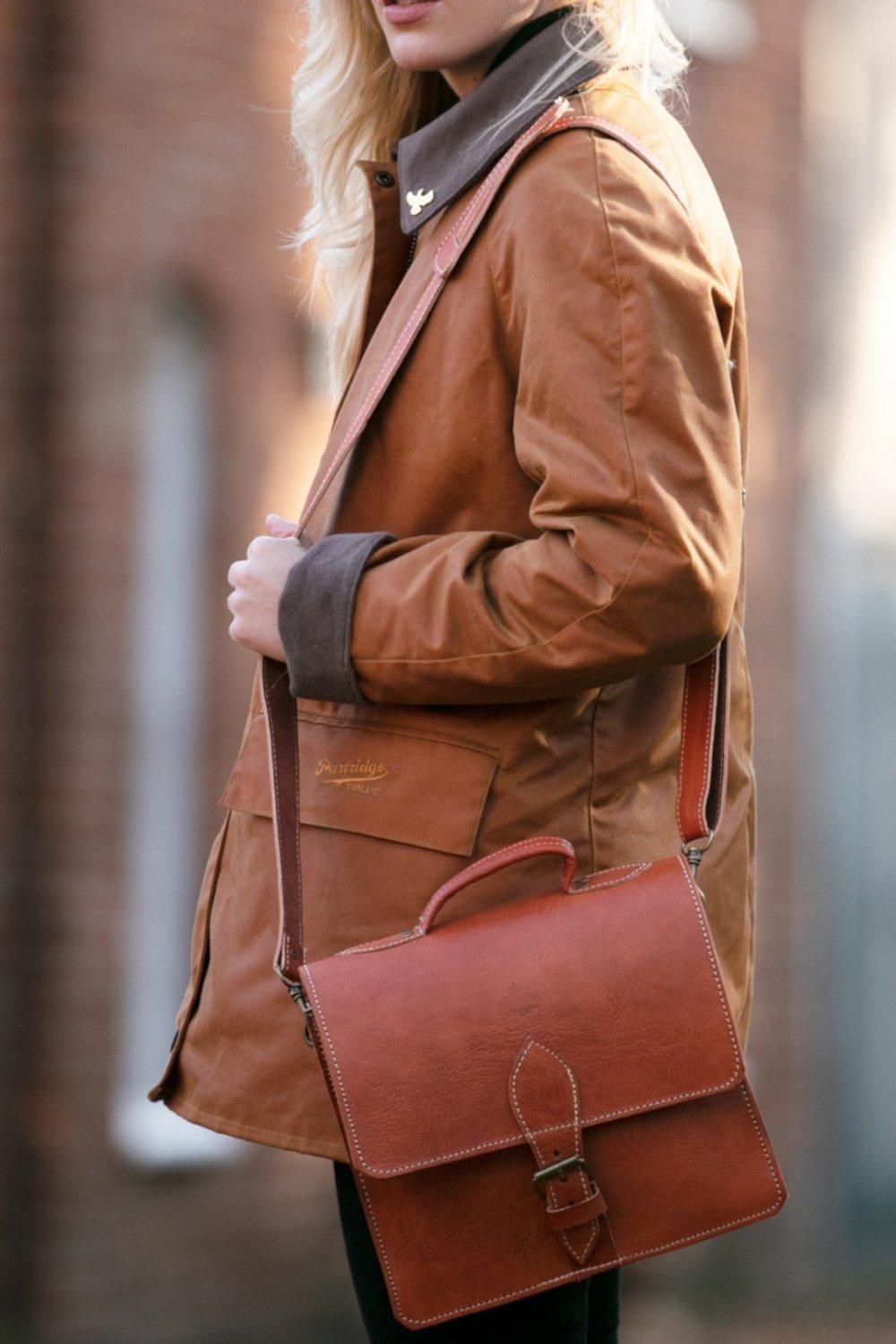 Berber Leather Berber Leather Women's 'The Casablanca' Mini Leather Satchel in Light Brown - 2