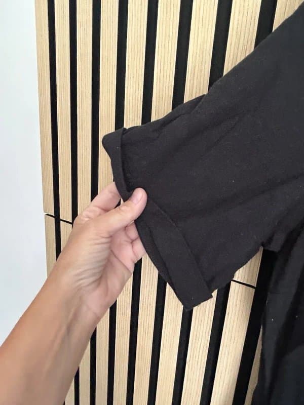 George George Women's Black Shift Dress Size 16 Linen VGC