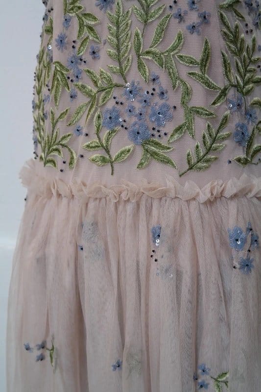 ASOS Dusky Pink Beaded Maxi Dress