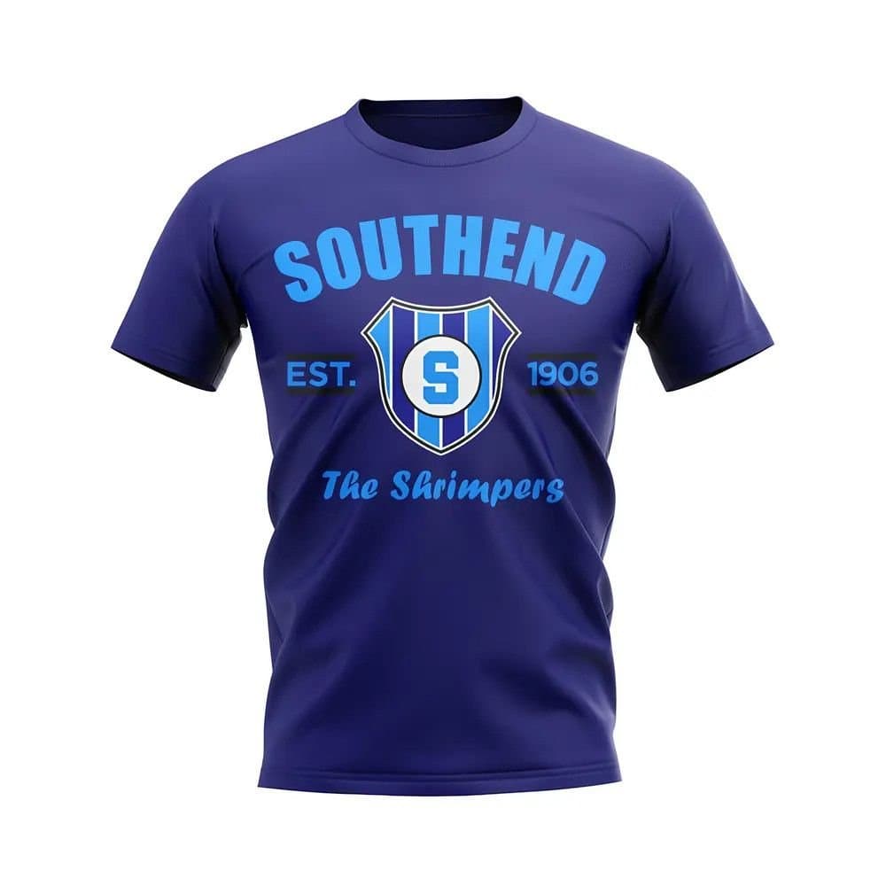 Southend Southend Men's Personalised Established Football T-Shirt in Navy