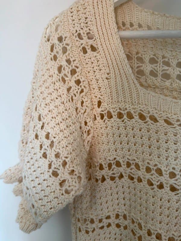 ASOS ASOS Cream Beige Crochet Top Size 10