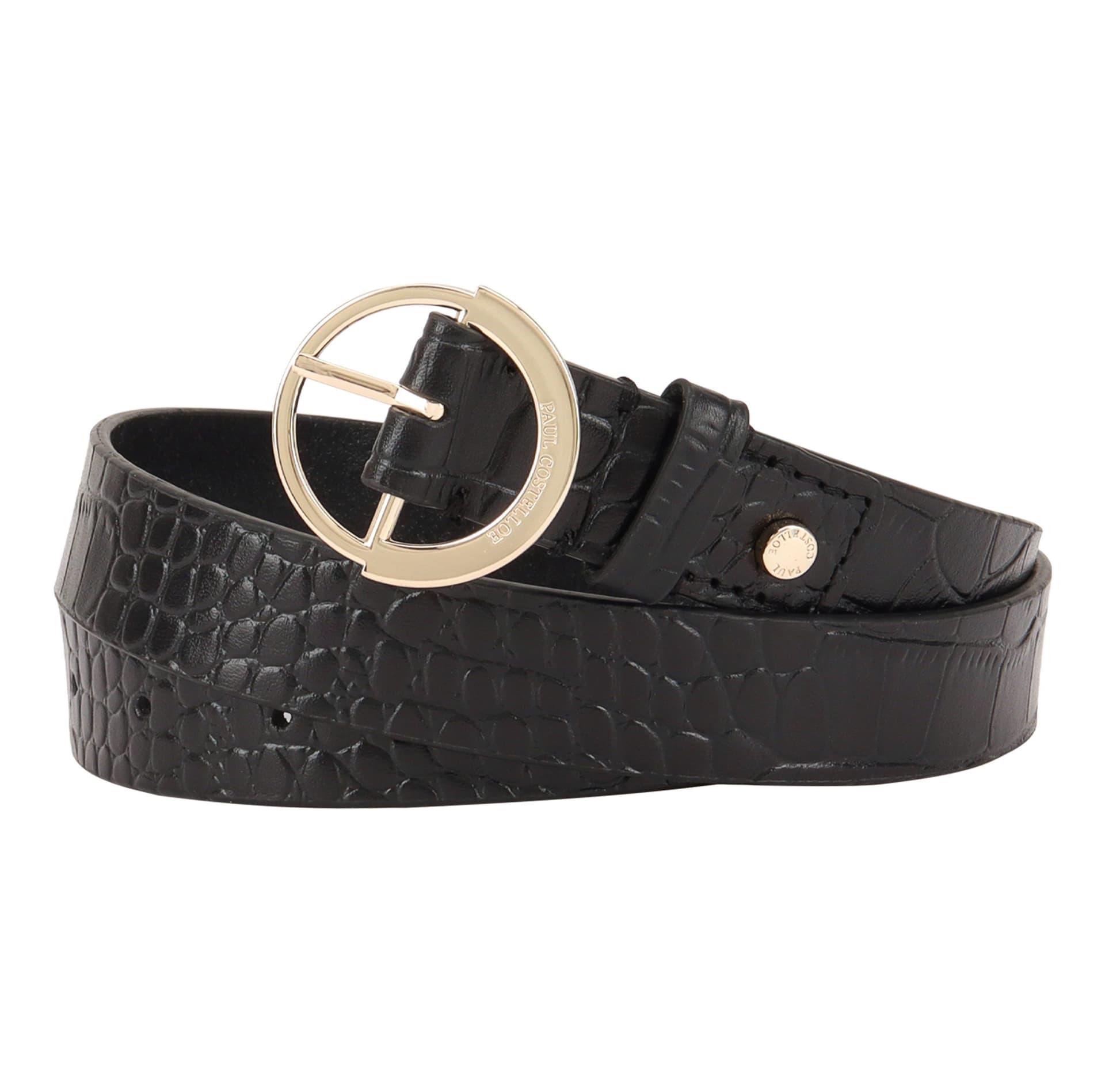 Paul Costelloe Paul Costelloe Jet Black Leather Belt