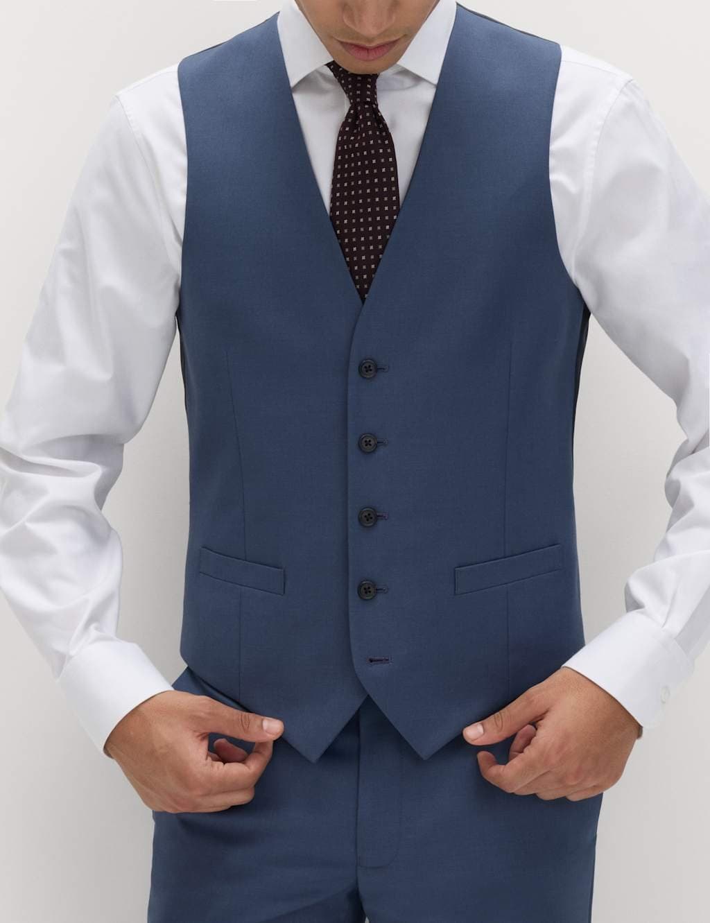 Marks & Spencer M&S Ultimate Waistcoat With Stretch Light Airforce