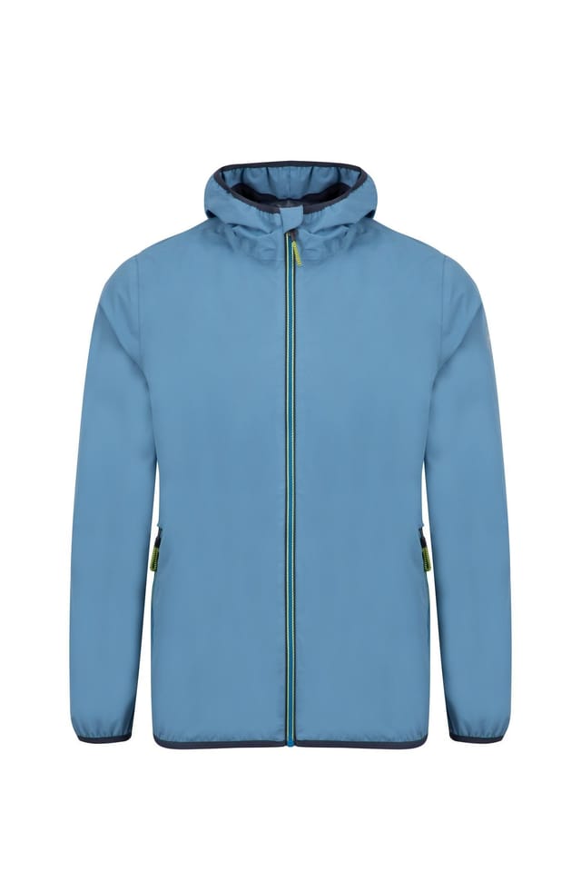 Weird Fish Weird Fish Men's Ferdinand Waterproof Packable Jacket in Mid Blue - 2