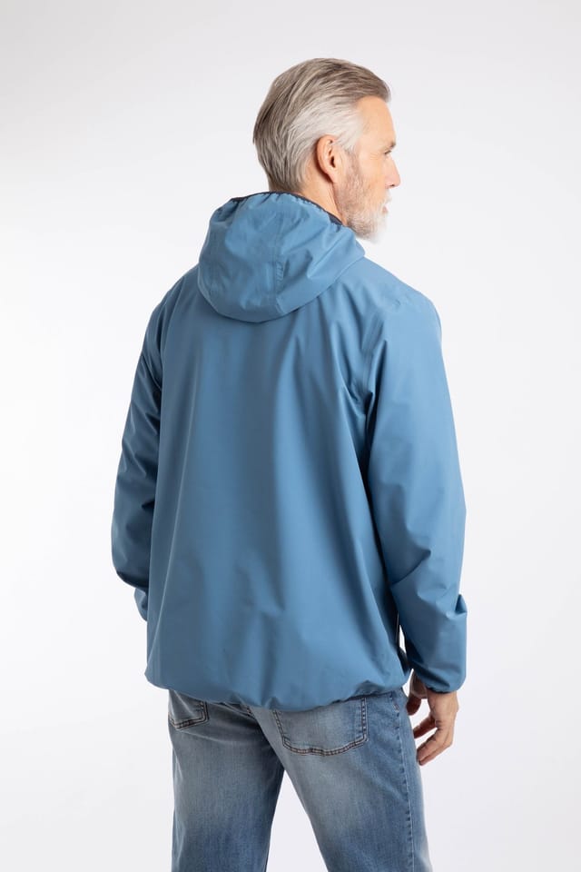 Weird Fish Weird Fish Men's Ferdinand Waterproof Packable Jacket in Mid Blue - 3