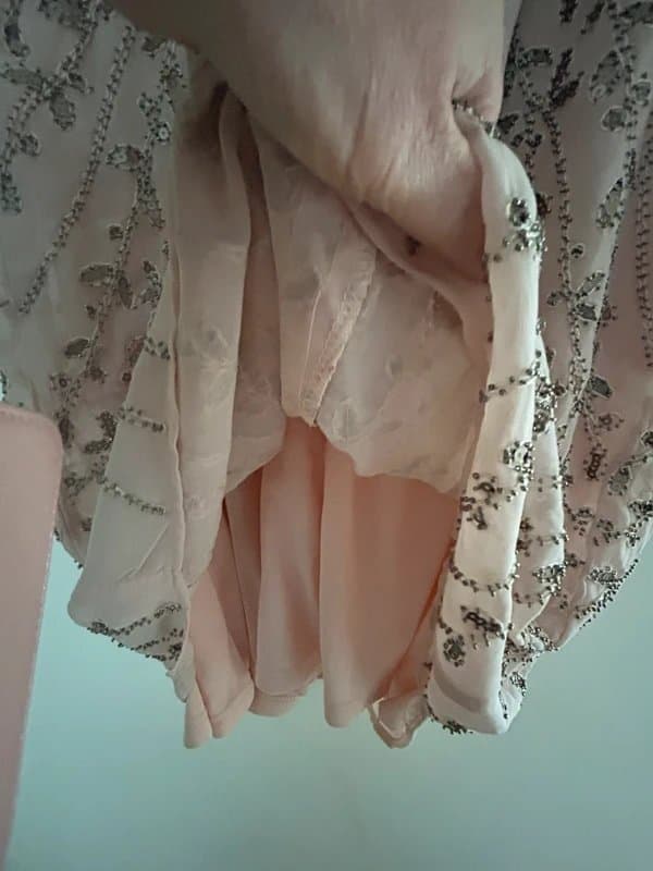 Karen Millen Karen Millen never worn fully embellished and lined dress in peachy pink