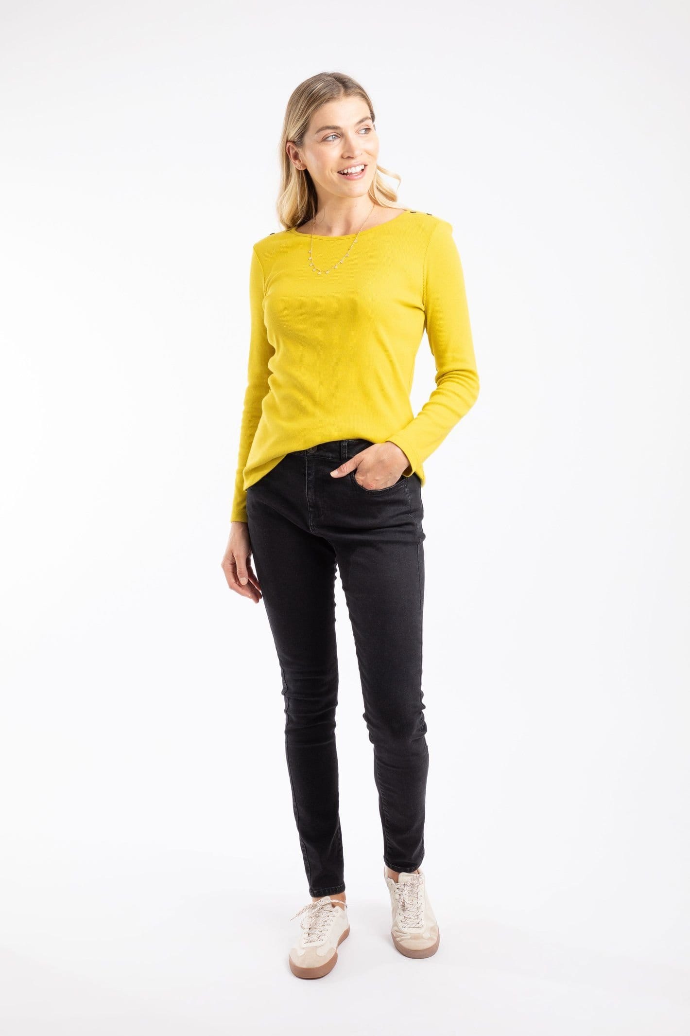 Weird Fish Weird Fish Women's Gerrie Slim Jean in Jet Black - 4