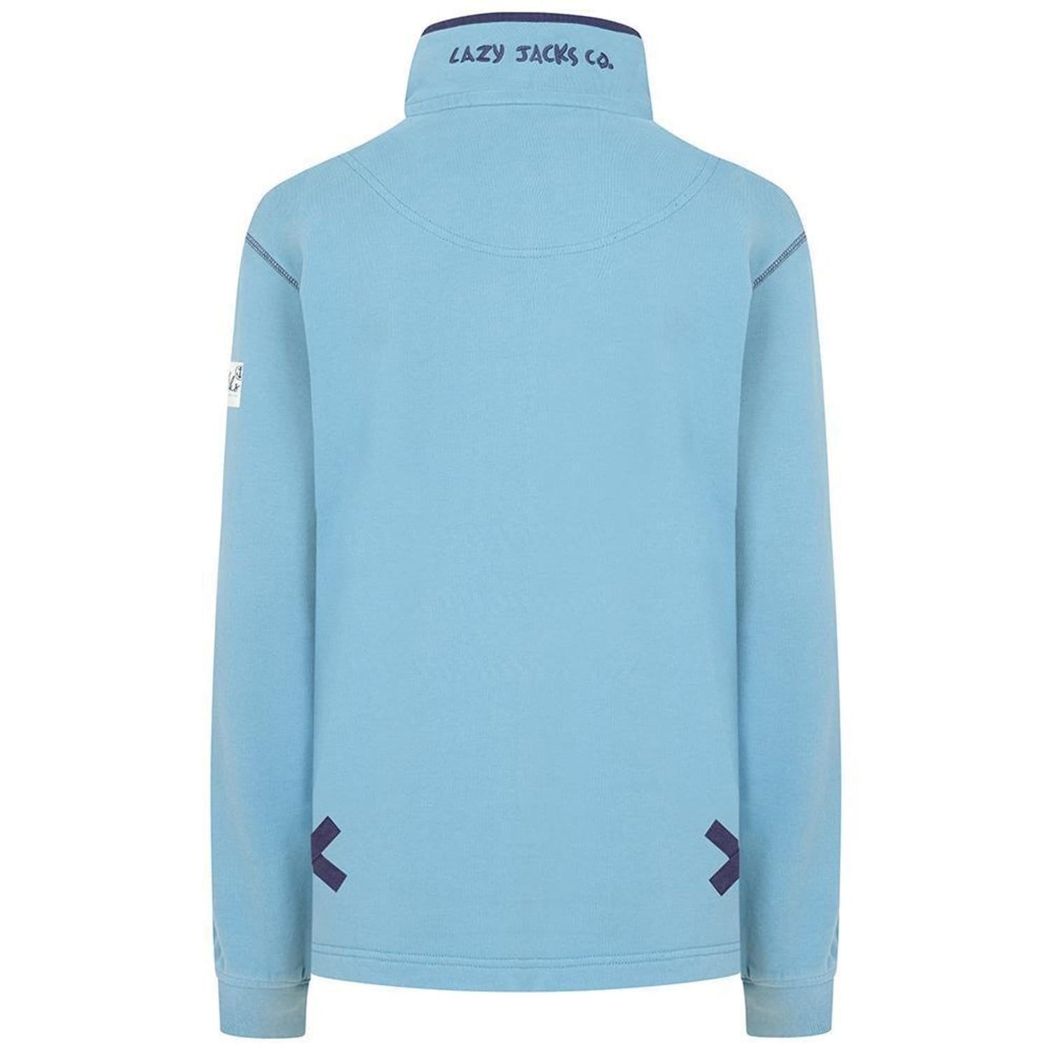 Lazy Jacks Lazy Jacks Women's Quarter Zip Sweatshirt in Blue - 4