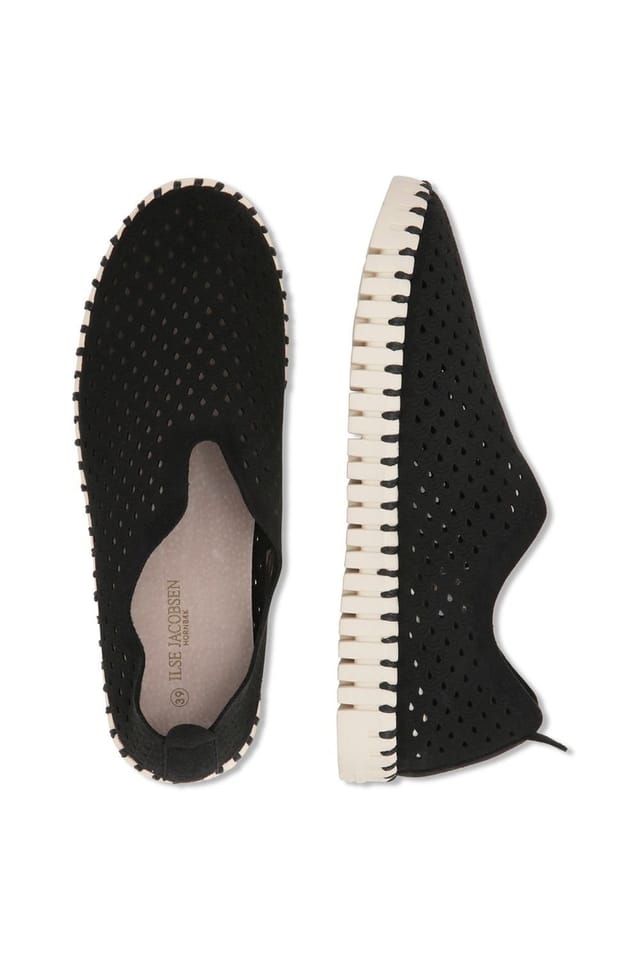ILSE JACOBSEN Ilse Jacobsen Women's Tulip Laser Cut Out Shoe Black - 3