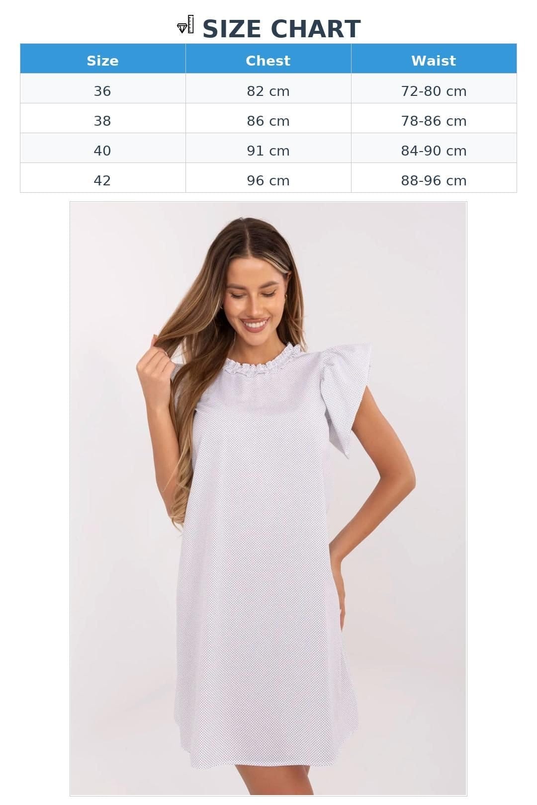 Love Lace Love Lace Women's Cotton Polka Dot Flared Summer Dress in White - 4