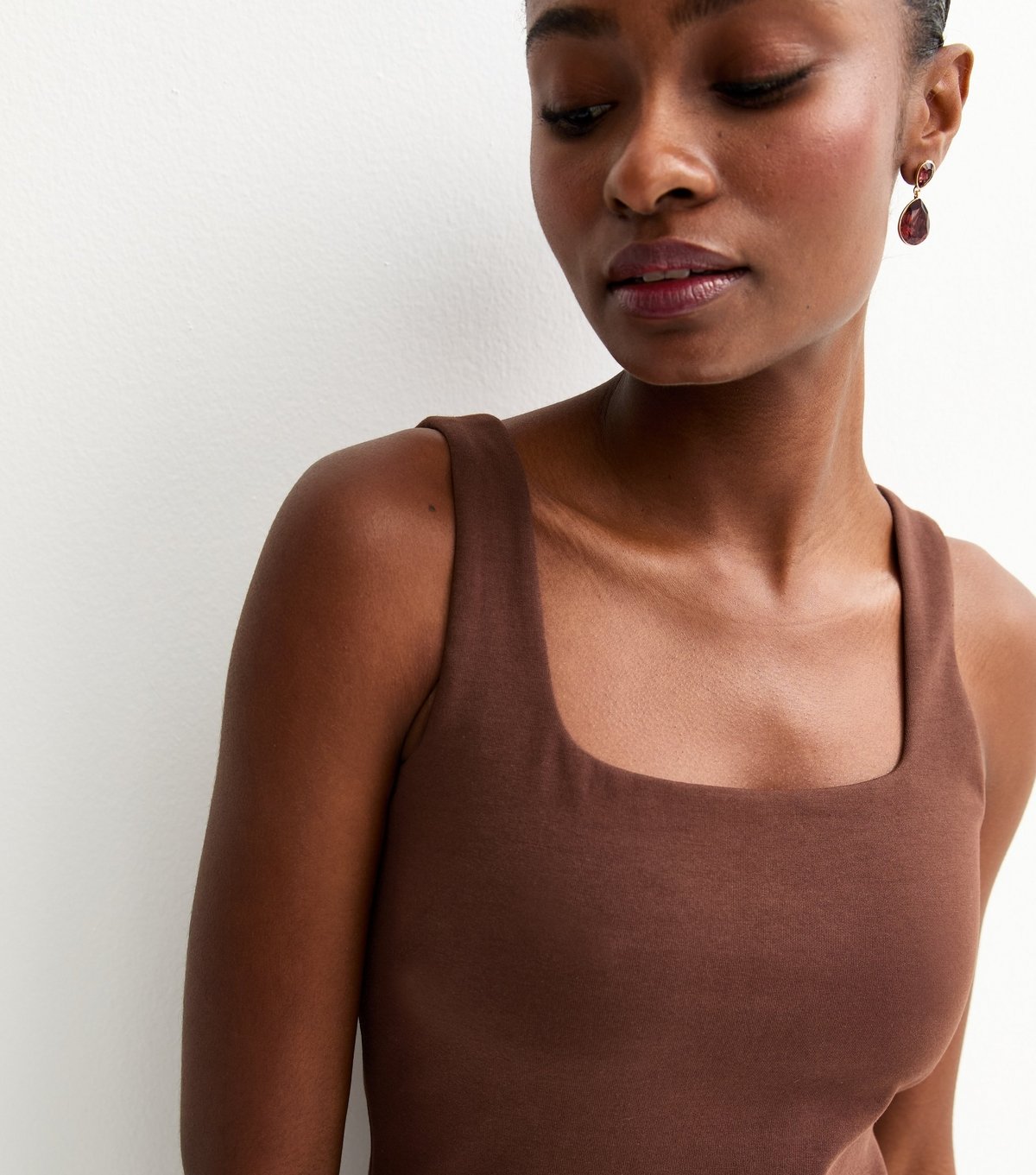 New Look Women's Brown 2-in-1 Polka Dot Midi Dress New Look - 2