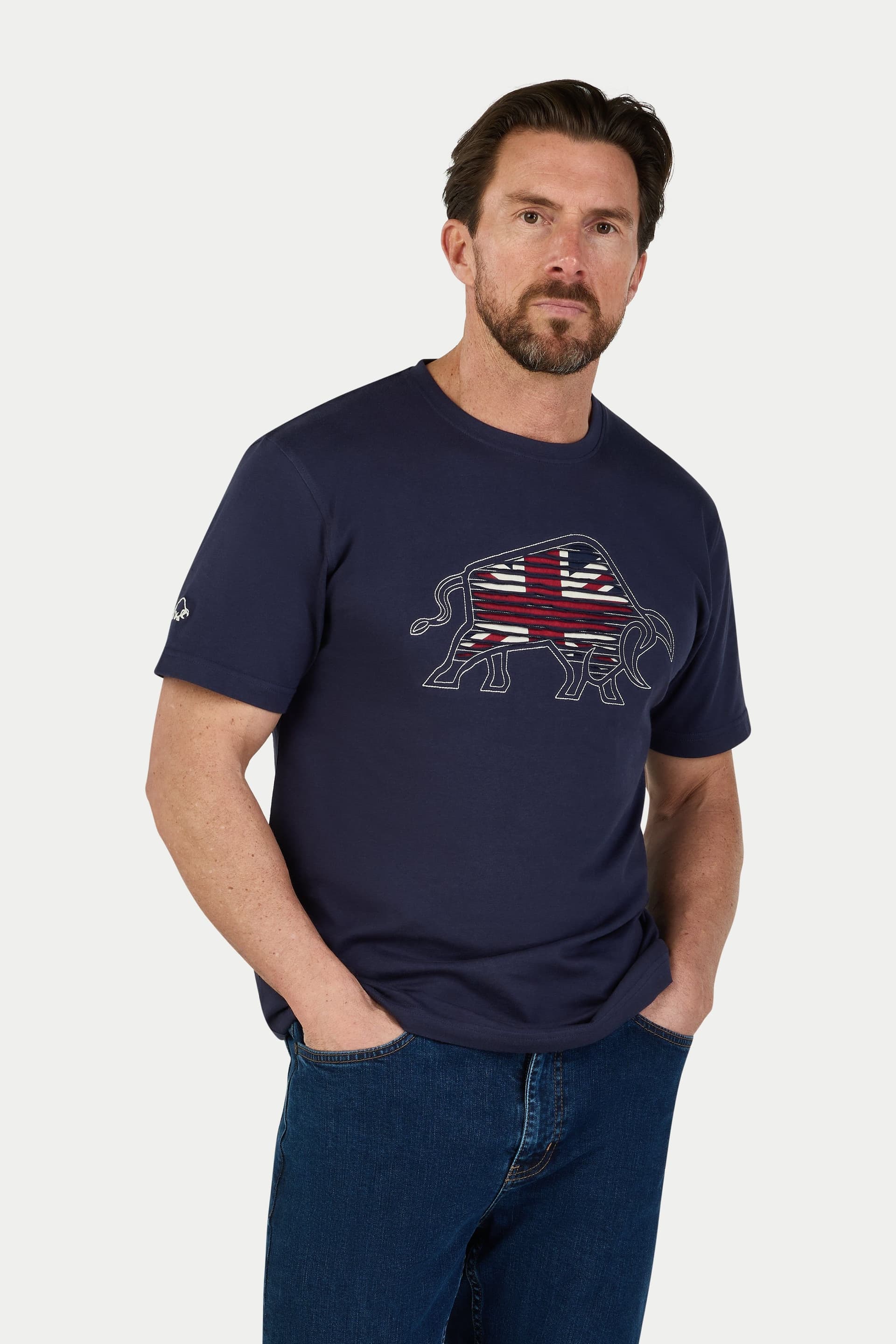 raging bull Raging Bull Men's Slash Bull T-Shirt in Navy