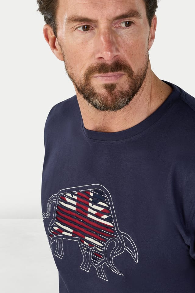 raging bull Raging Bull Men's Slash Bull T-Shirt in Navy - 3