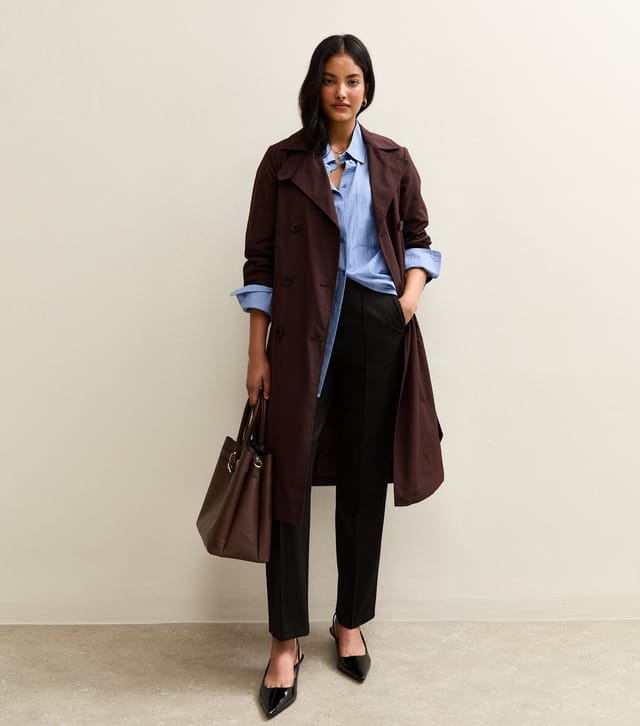 New Look Women's Black Twill High Waist Straight Leg Trousers New Look - 3