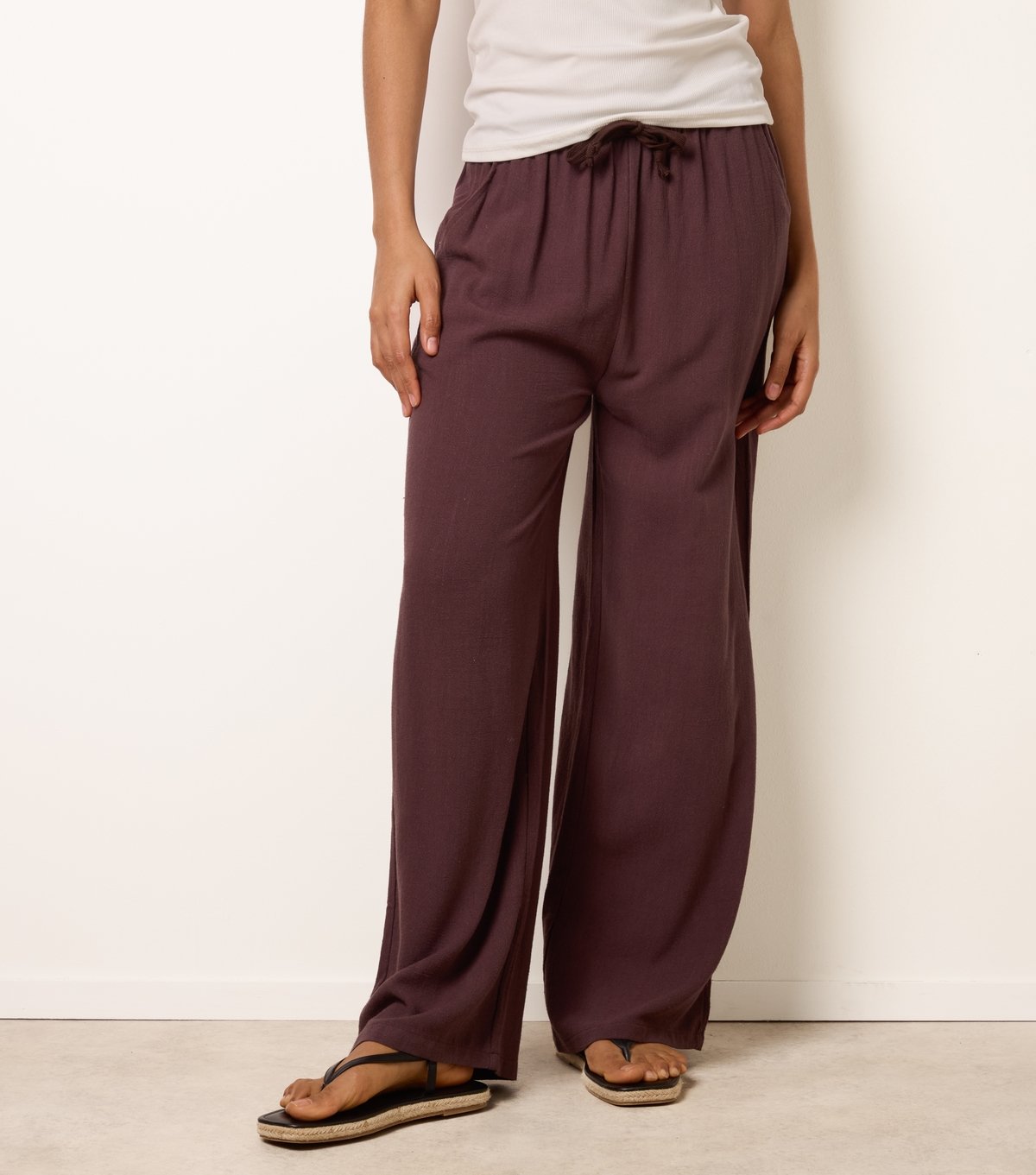 Blue Vanilla Women's Brown Woven Trousers Blue Vanilla New Look - 2