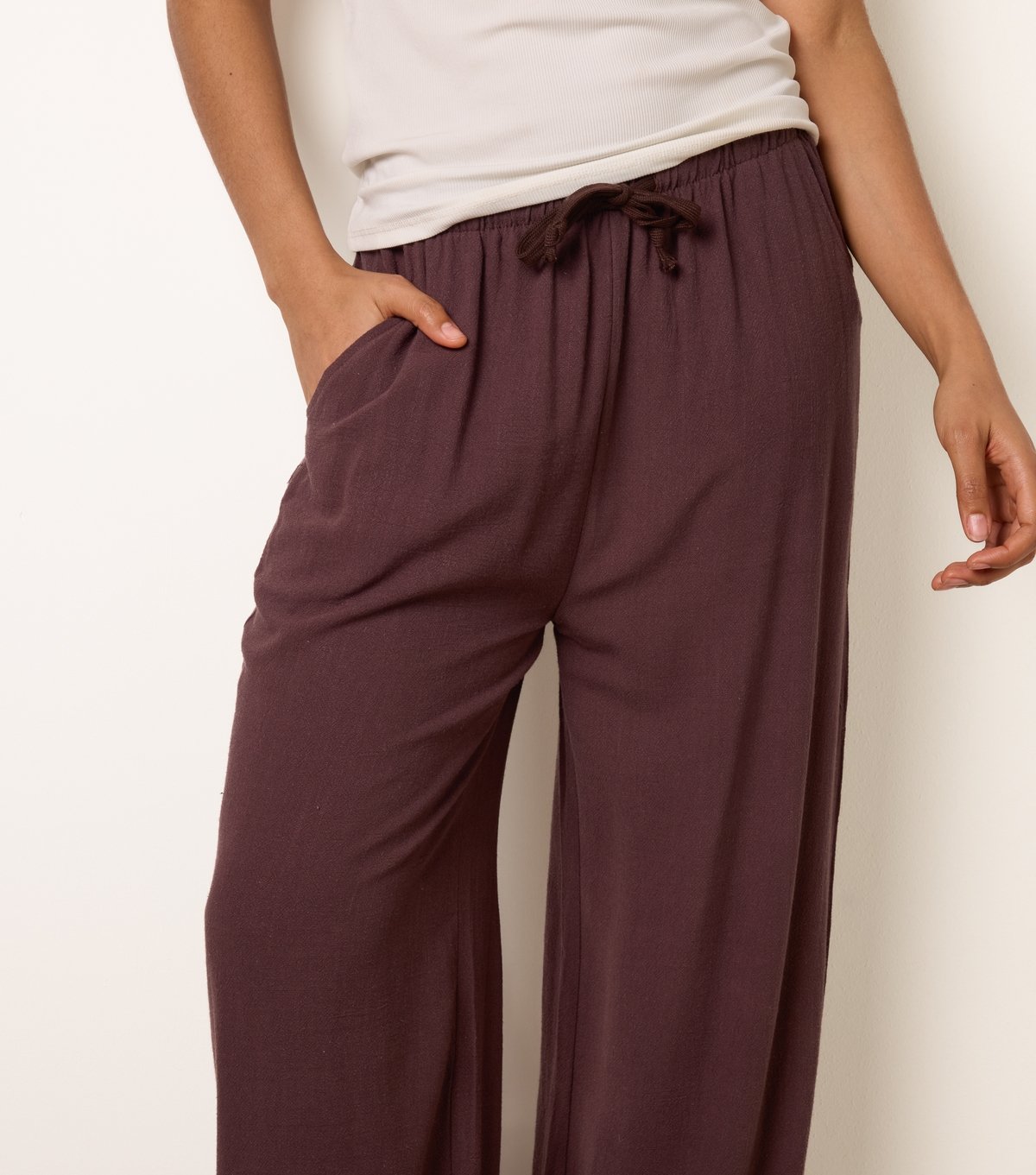 Blue Vanilla Women's Brown Woven Trousers Blue Vanilla New Look - 3