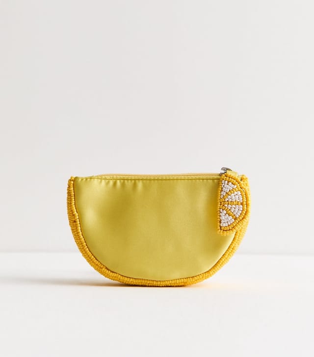 New Look Yellow Beaded Lemon Shaped Purse New Look - 3