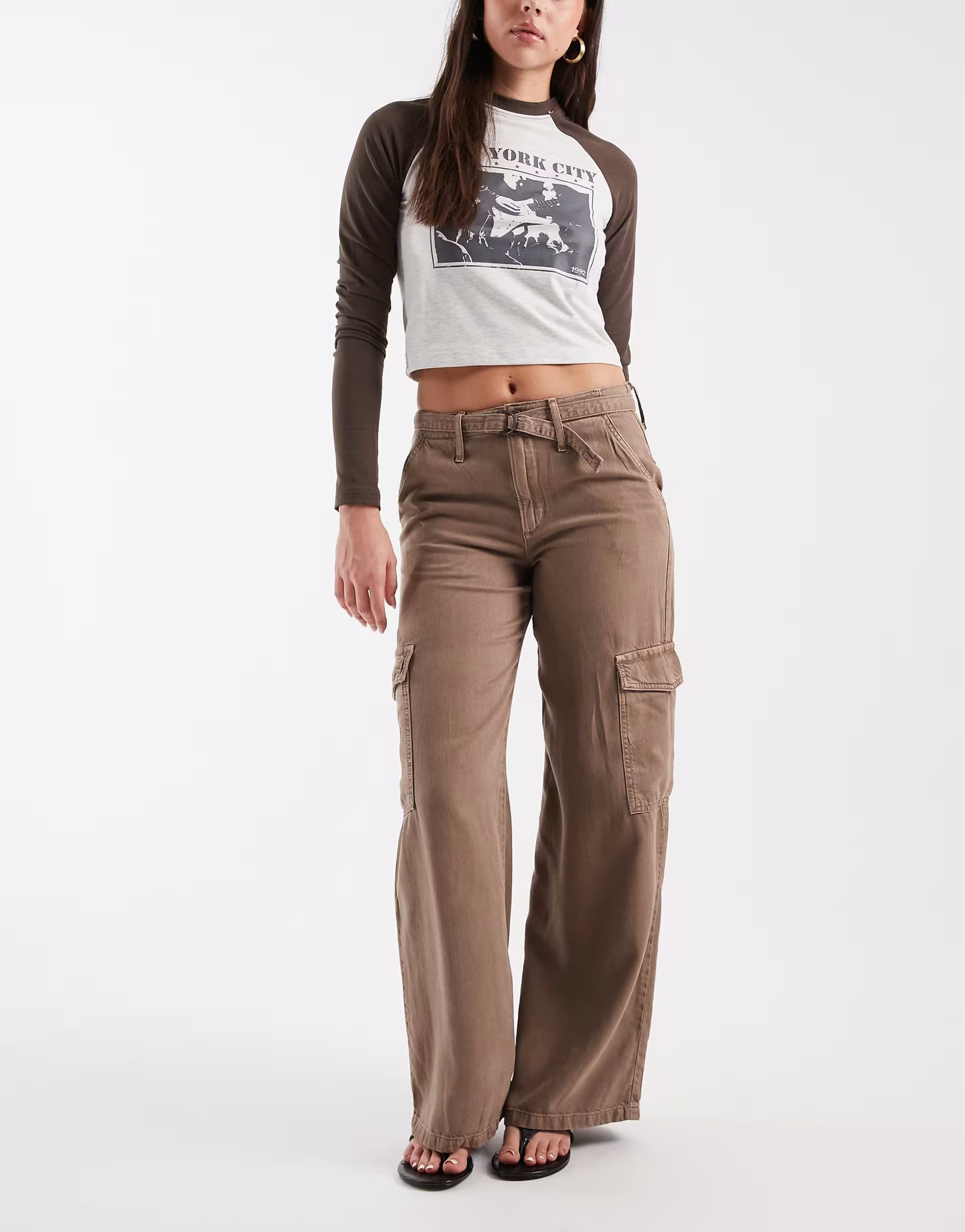 ASOS Levi's baggy dad cargos in brown