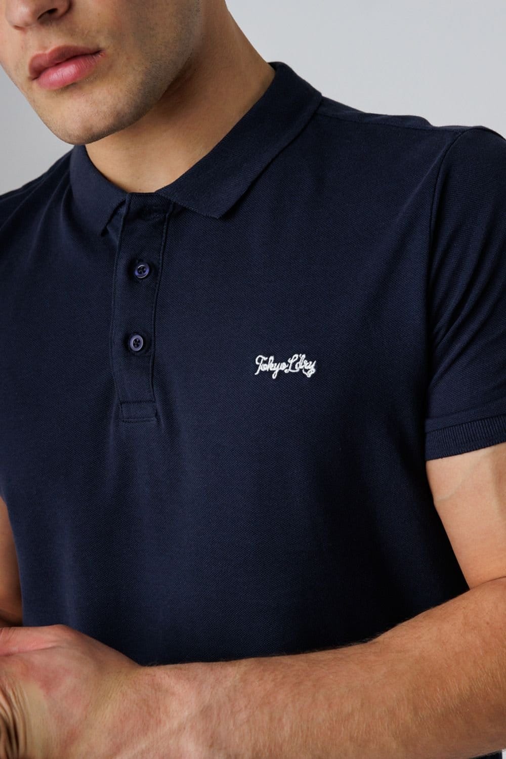 Tokyo Laundry Tokyo Laundry Men's 3-Pack Embroidered Logo Polo Shirt in Navy - 4