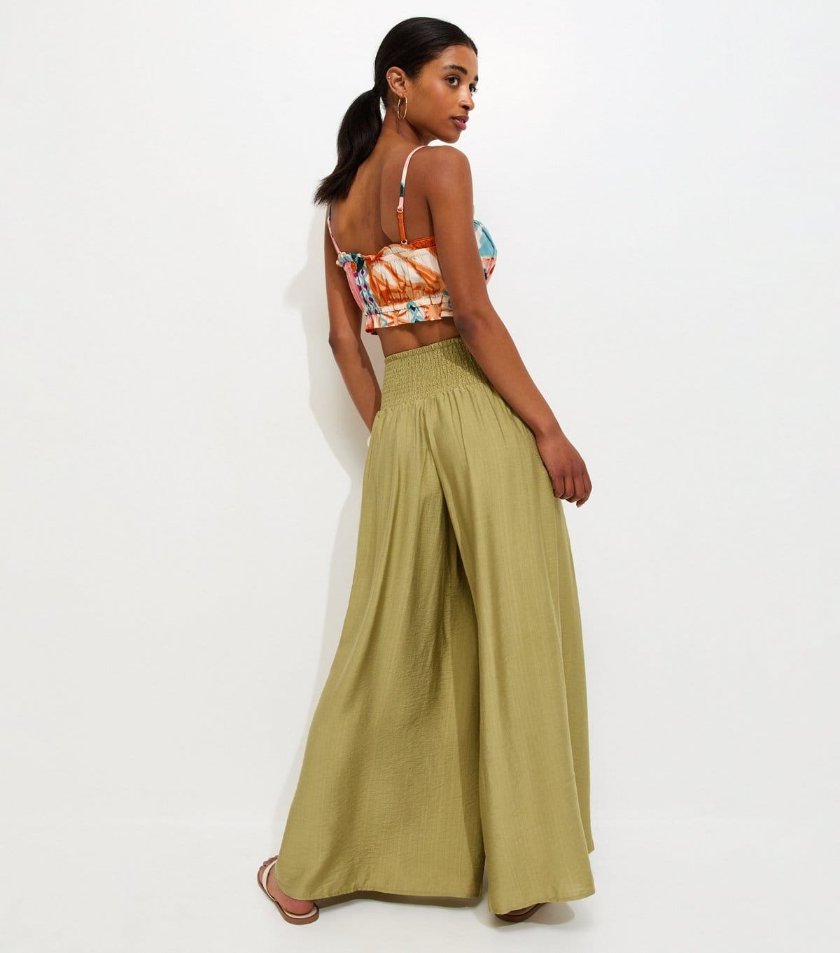 New Look Women's Light Khaki Wide Leg Palazzo Trousers New Look - 4