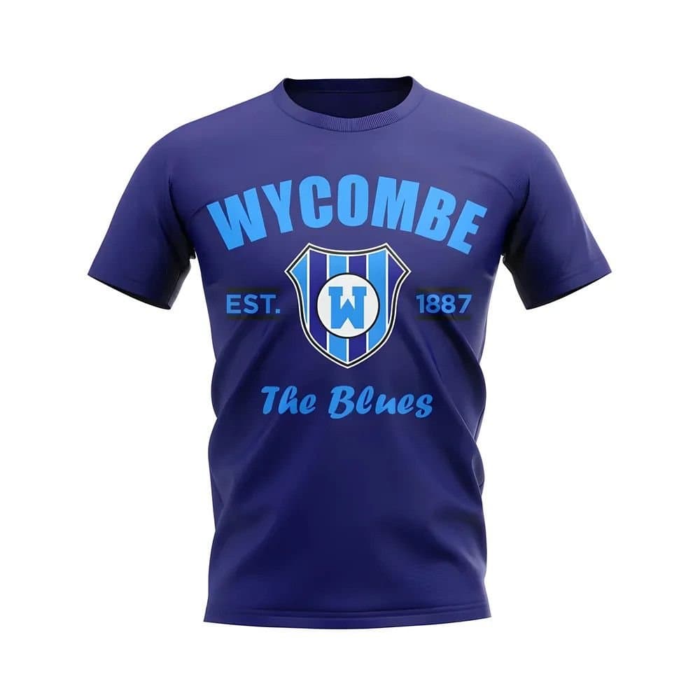 Wycombe Wycombe Men's Personalised Established Football T-Shirt in Navy