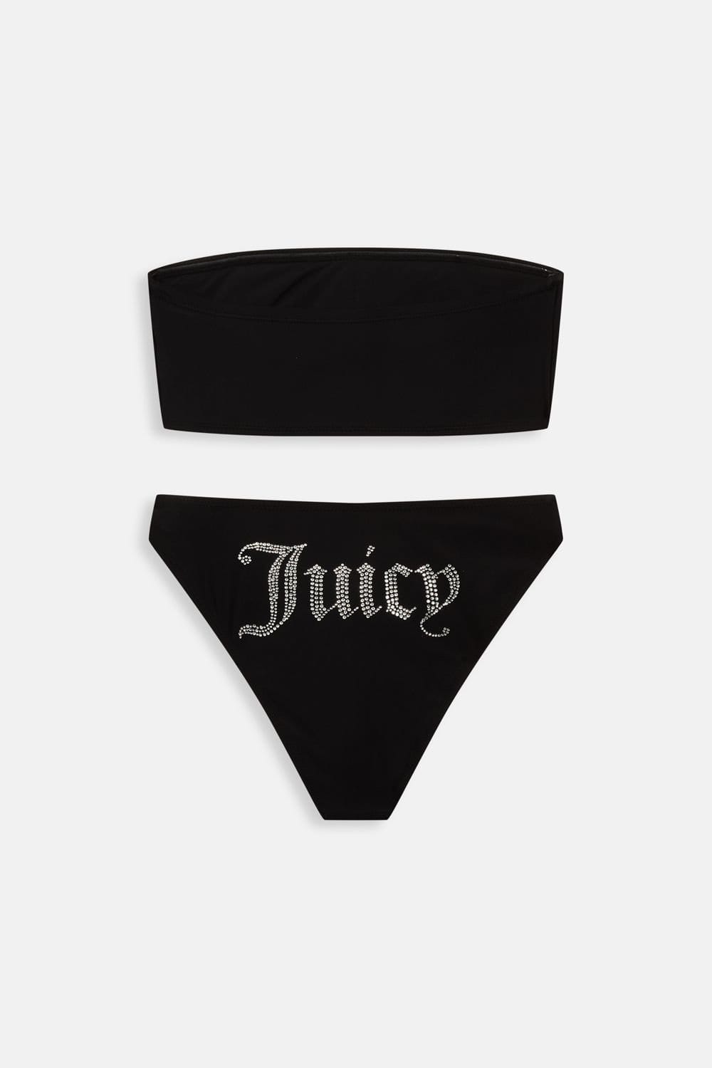 Juicy Couture Juicy Couture Women's Bandeau Bikini Set With Diamante Black - 4
