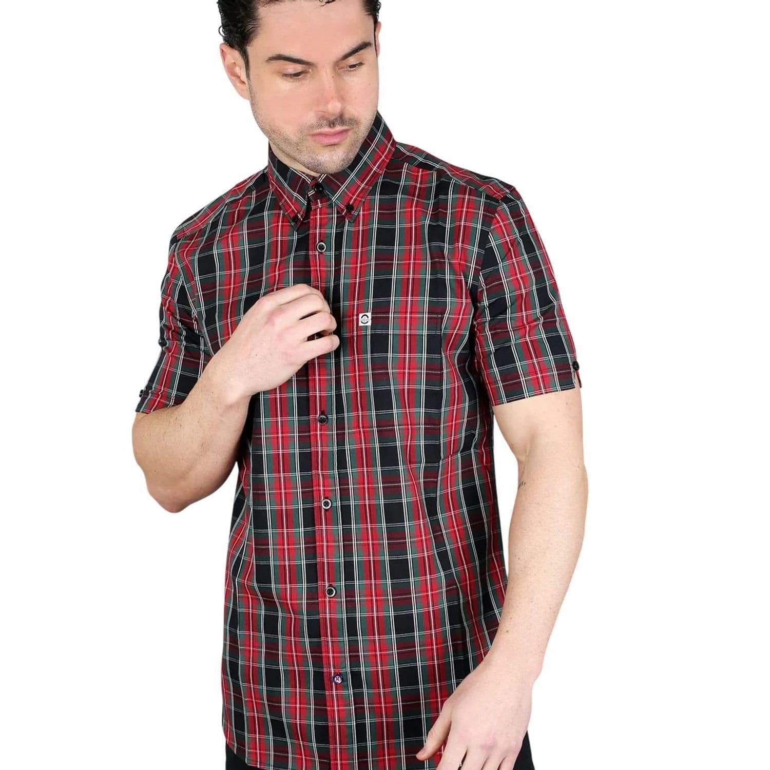 Lambretta Lambretta Men's Checked Shirt in Black - 4