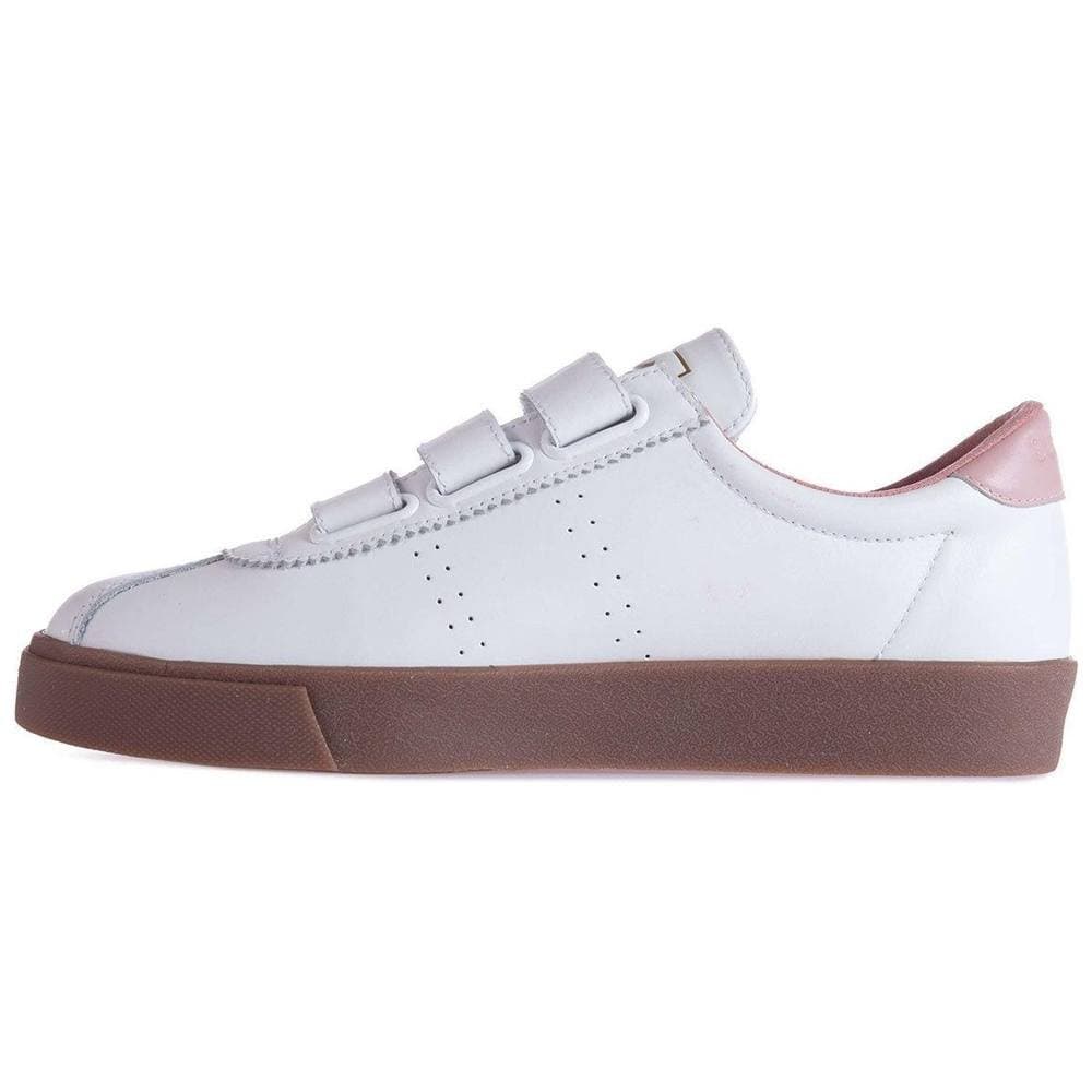 Superga Superga Women's 2870 Sport Club S Contrast Detail Leather Trainers in White