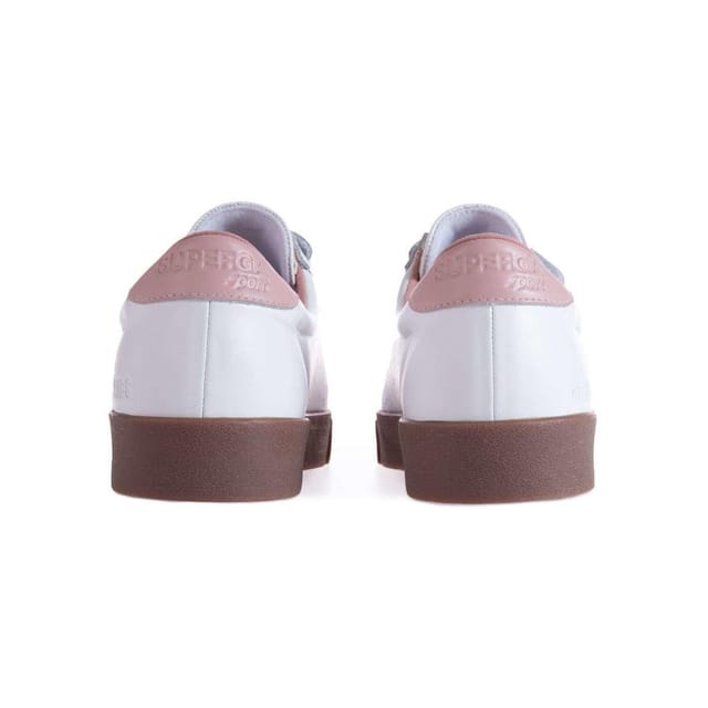 Superga Superga Women's 2870 Sport Club S Contrast Detail Leather Trainers in White - 3