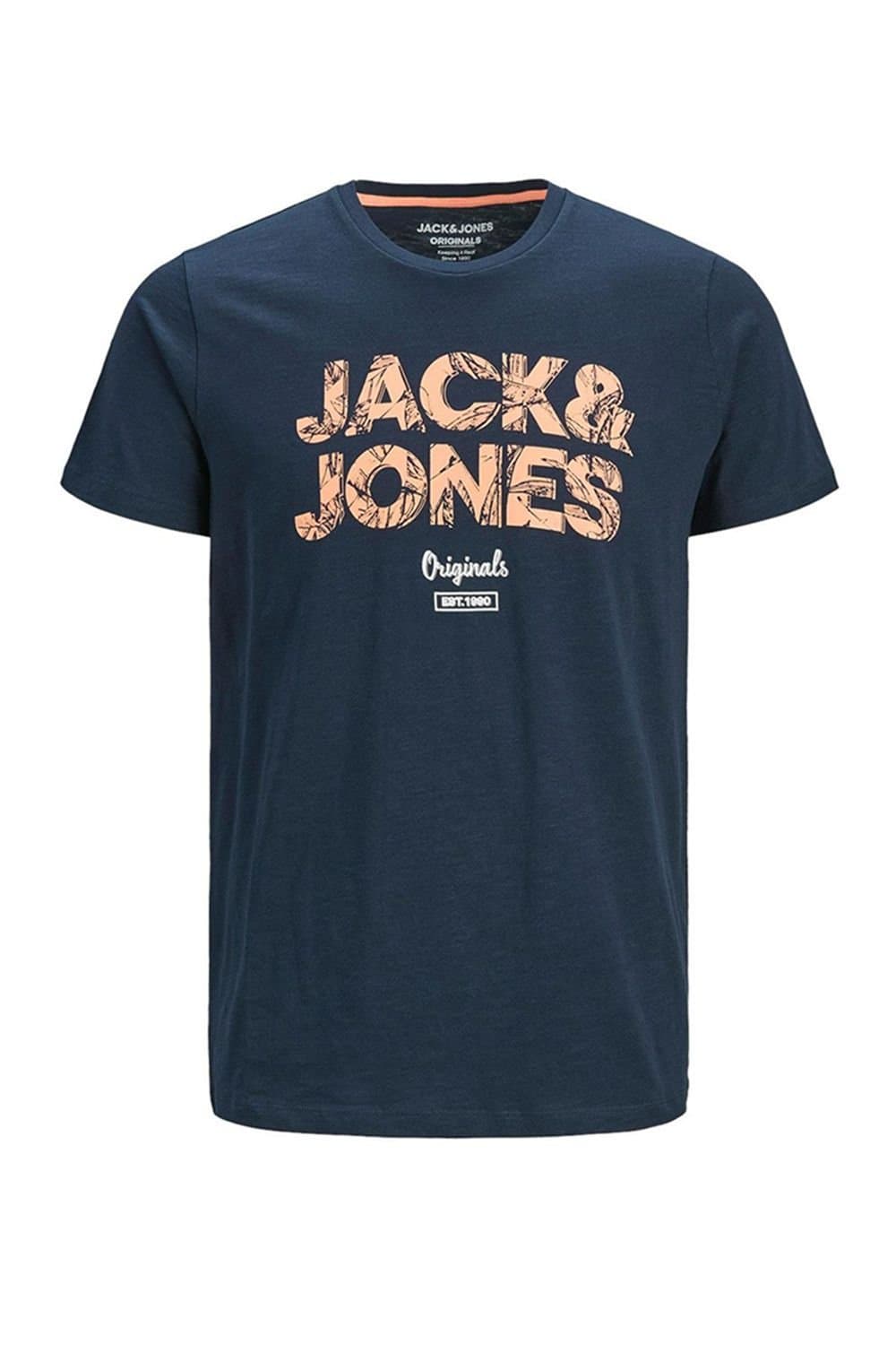 jack & jones Jack & Jones Navy Cotton Crew Neck T-Shirt, Size S