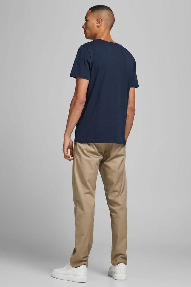 jack & jones Jack & Jones Men's Navy Cotton T-Shirt Crew Neck Casual Tee, Size S - 3
