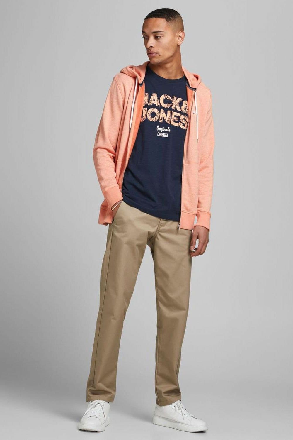 jack & jones Jack & Jones Men's Navy Cotton T-Shirt Crew Neck Casual Tee, Size S - 4