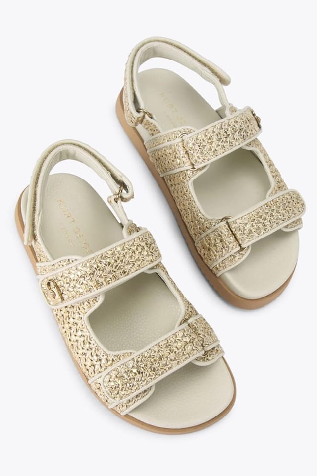 Kurt Geiger London Kurt Geiger London Women's 'Kgl Brixton Lock Sandal' Fabric Sandals in Gold - 2