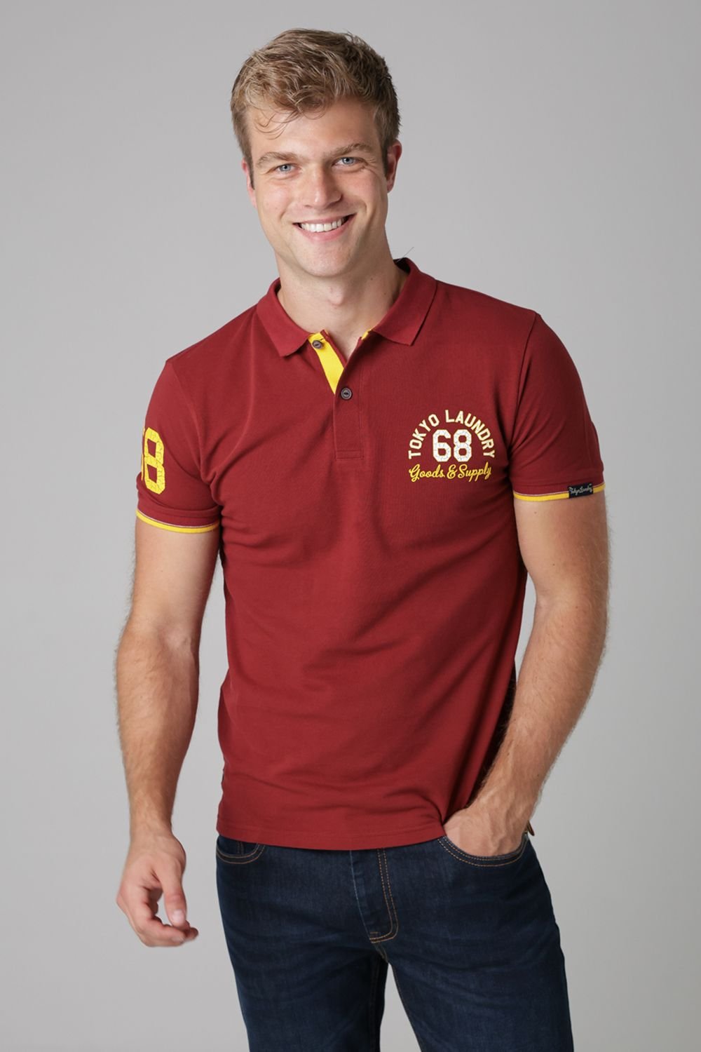 Tokyo Laundry Tokyo Laundry Men's 2-Pack Cotton Piqué Sporty Polo Shirt with Contrast Collar in Olive - 3