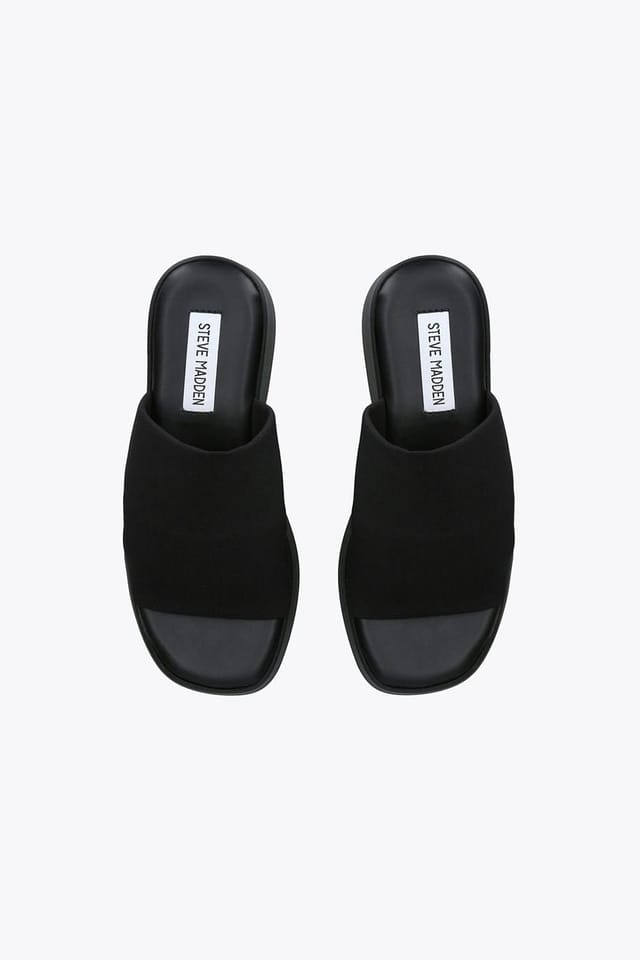 Steve Madden STEVE MADDEN Women's 'Slinky Black' Fabric Sandals in Black - 2
