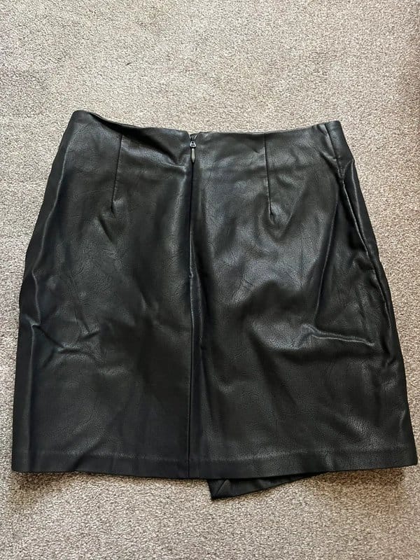 New Look Black Faux Leather Mini Skirt