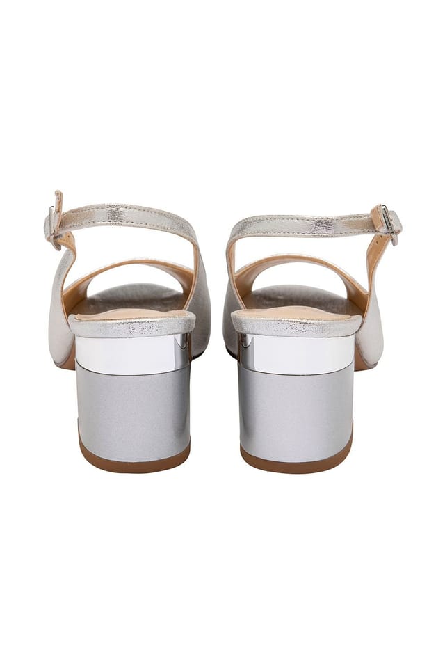 Lotus Lotus Women's 'Evelyn' Peep-Toe Shoes in Silver - 3