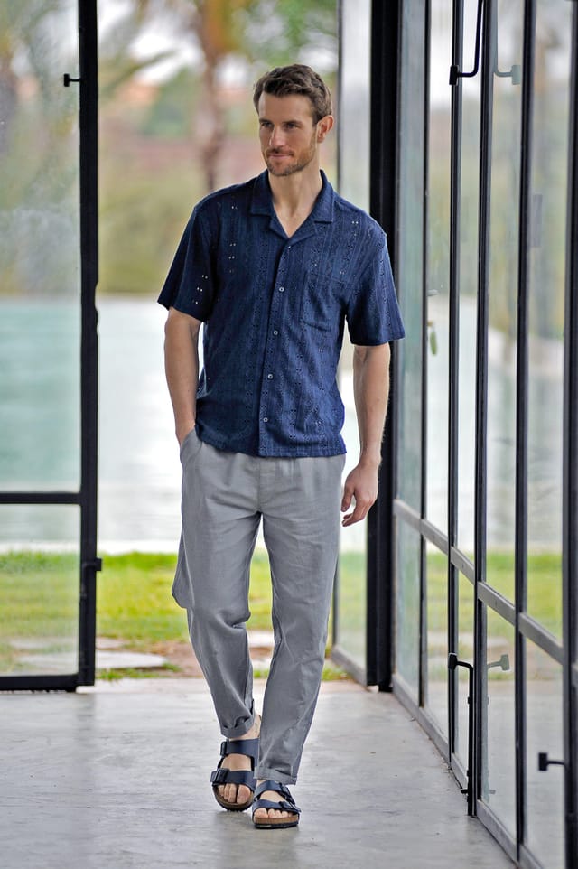 Oiler & Boiler Oiler & Boiler Men's St Kitts Pull on Drawcord Pant in Charcoal - 3