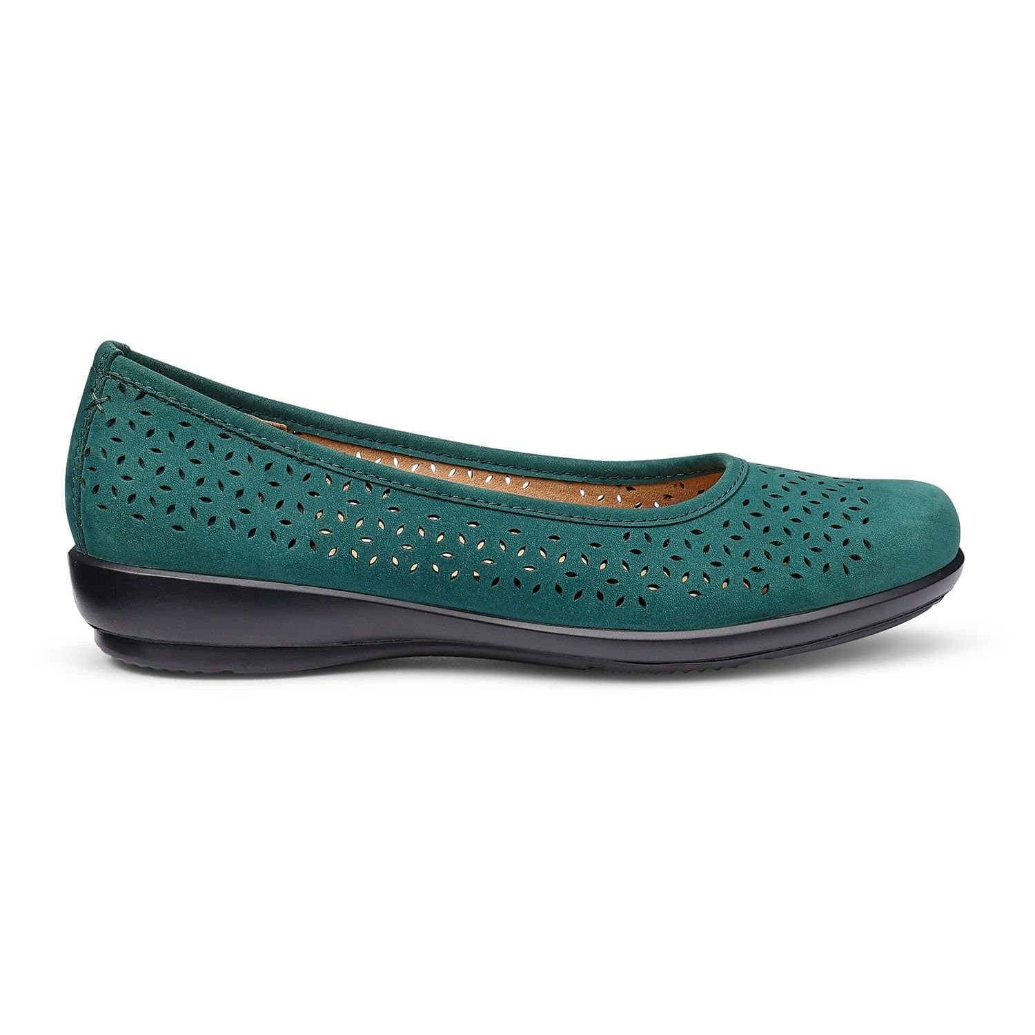 Hotter Hotter Women's Wide Fit 'Livvy II' Ballet Pumps in Teal