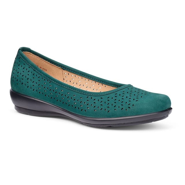 Hotter Hotter Women's Wide Fit 'Livvy II' Ballet Pumps in Teal - 2