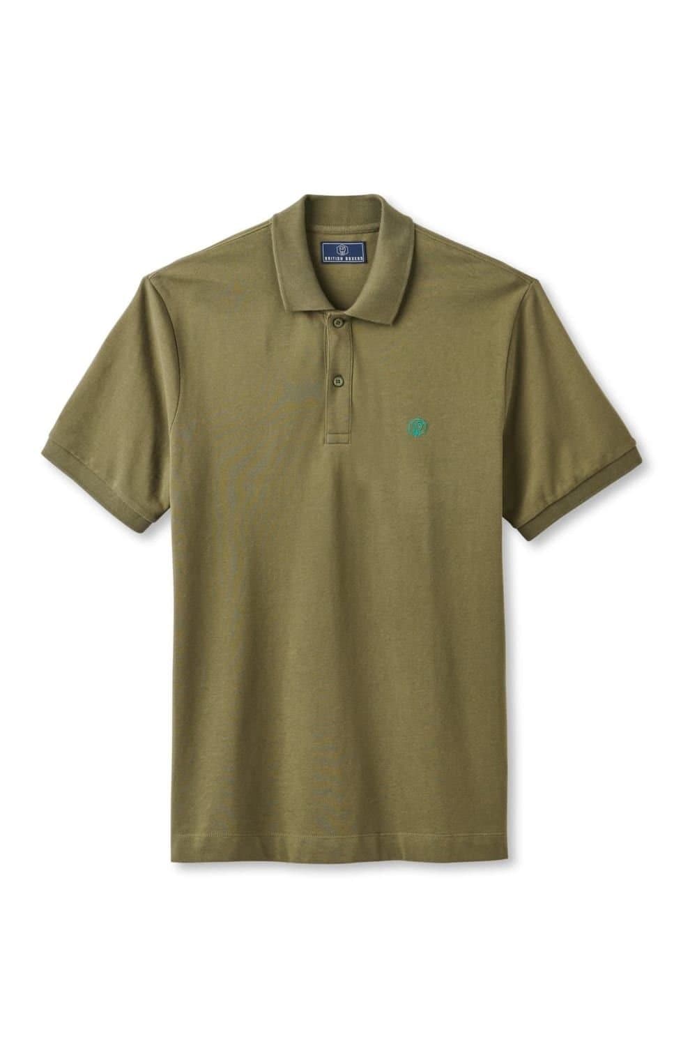 British Boxers British Boxers Men's "Khaki" Logo Polo Shirt in Khaki