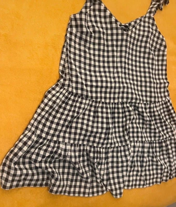 River Island River island gingham tie up dress
