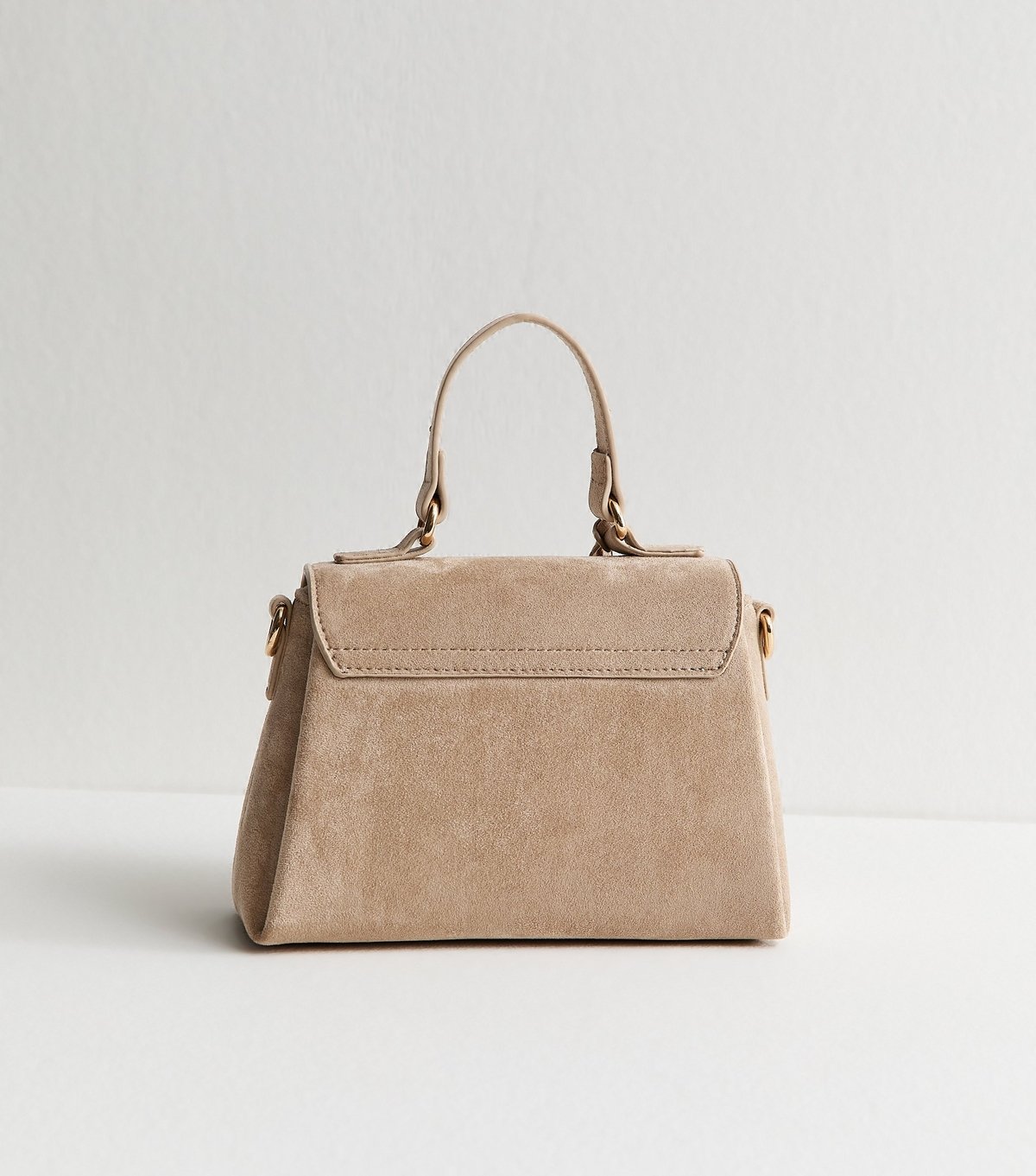 New Look Mink Faux Suede Mini Turn Lock Crossbody Bag New Look - 3