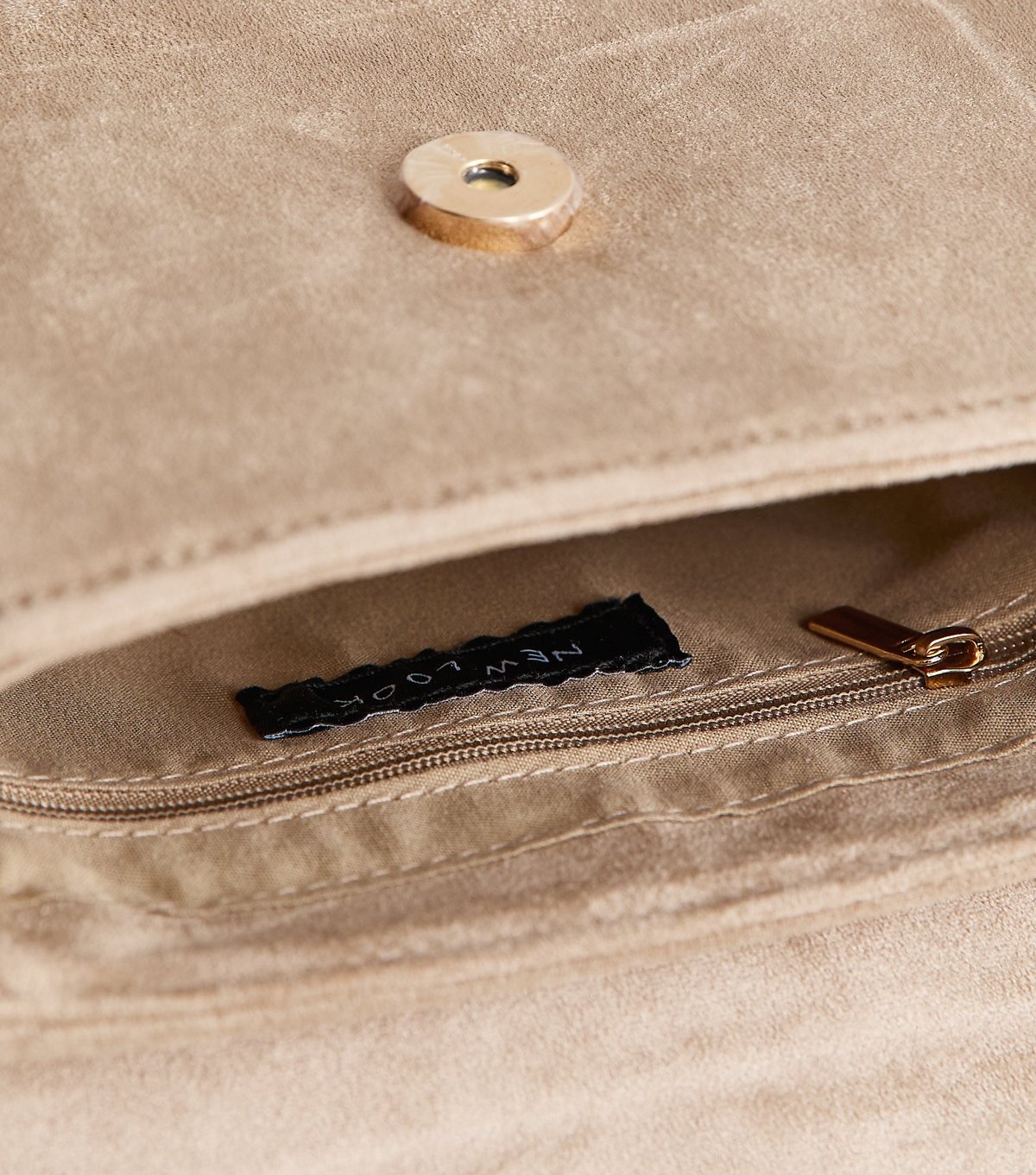 New Look Mink Faux Suede Mini Turn Lock Crossbody Bag New Look - 4