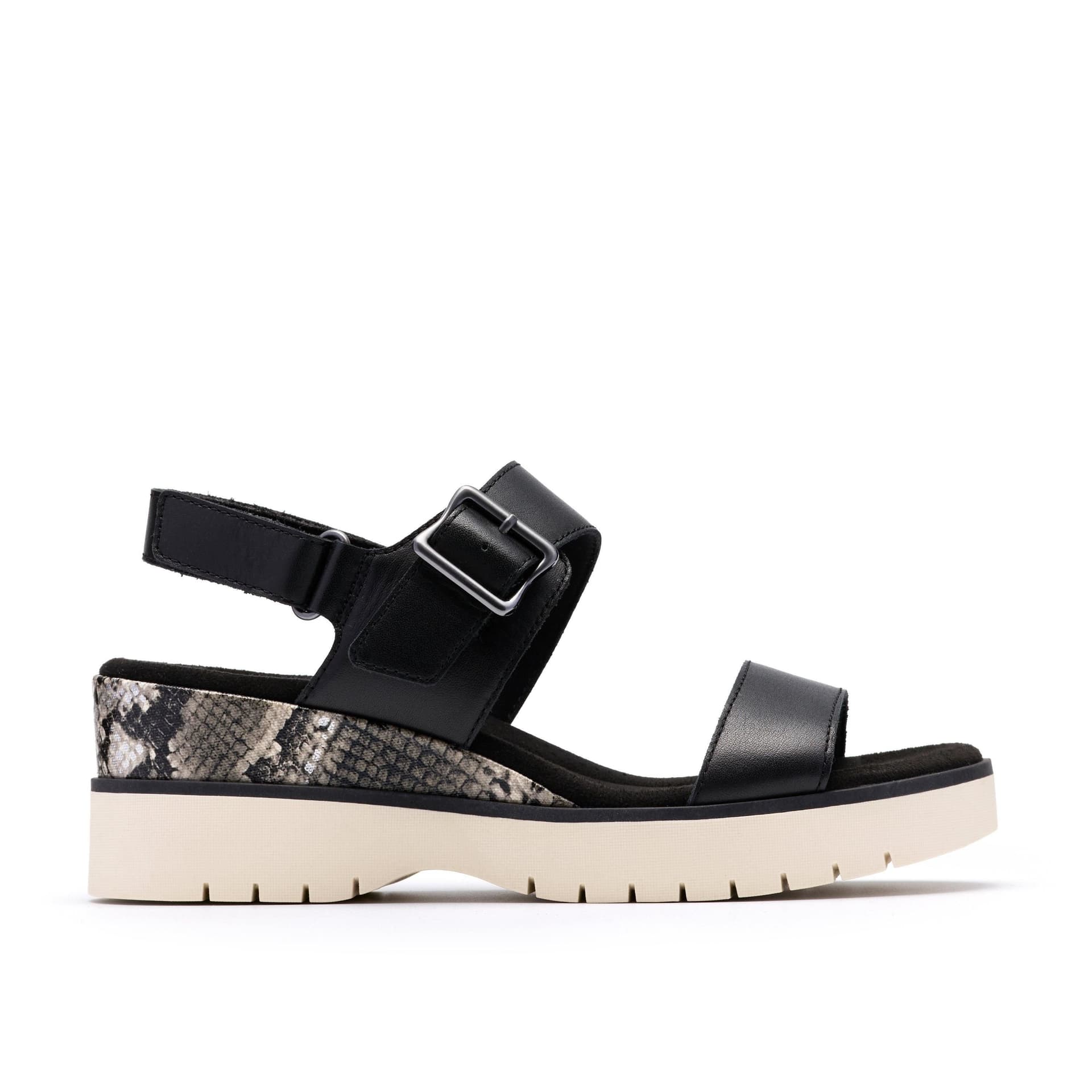 Clarks Clarks Women's Diaz Rose Black Combination Wedge Sandals