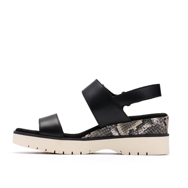 Clarks Clarks Women's Diaz Rose Black Combination Wedge Sandals - 2