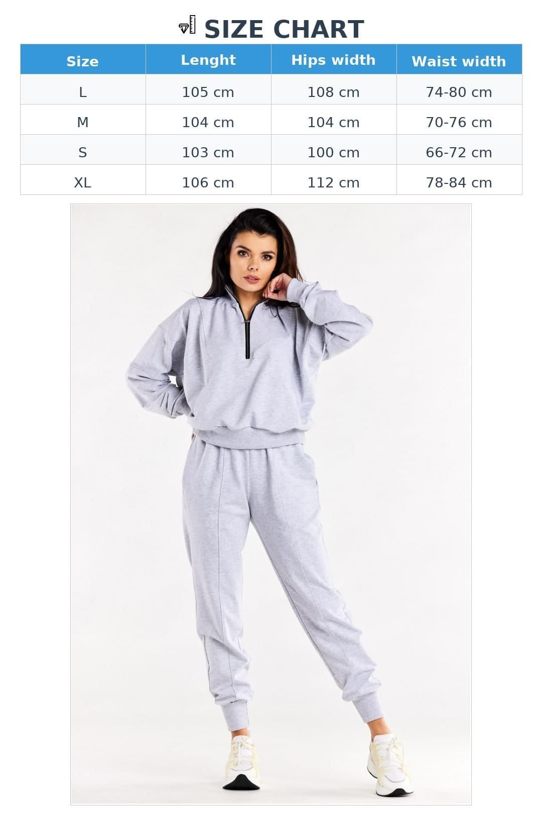 Love Lace Love Lace Women's Loose Rib Cuff Tracksuit Trousers With Seams in Grey - 4