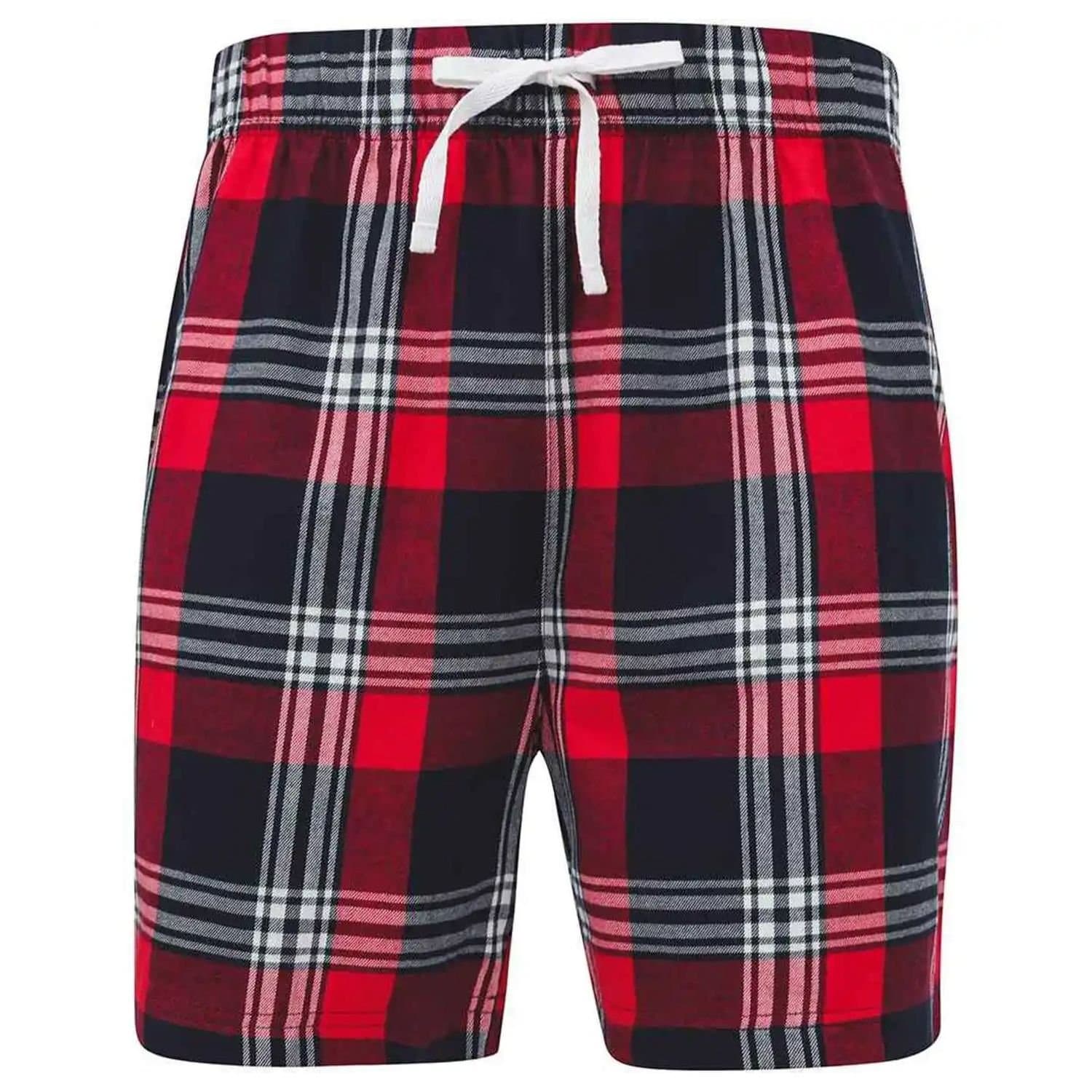 SF Men SF Men Men's Tartan Lounge Shorts in Red